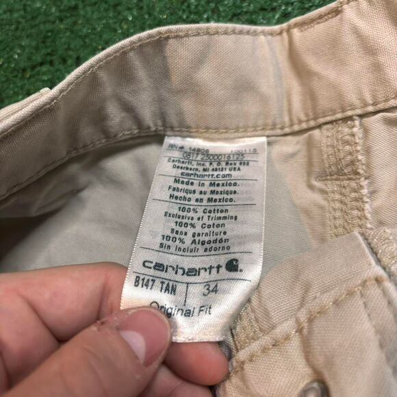 Carhartt Men's Tan and Cream Shorts - Picture 5 of 8